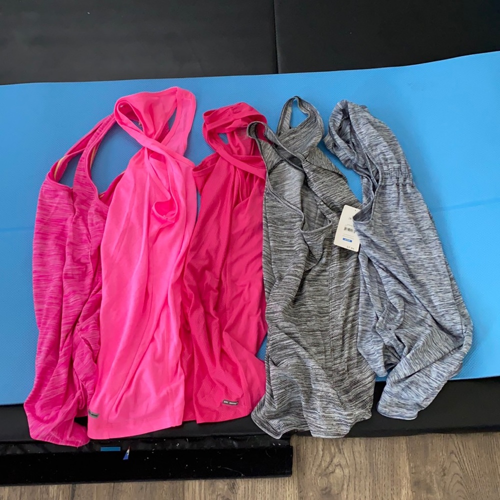 Lot of 5 Danskin Now workout tanks
